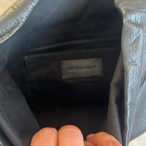 See by Chloe black pebbled leather fold over cross body purse - Picture 9 of 10